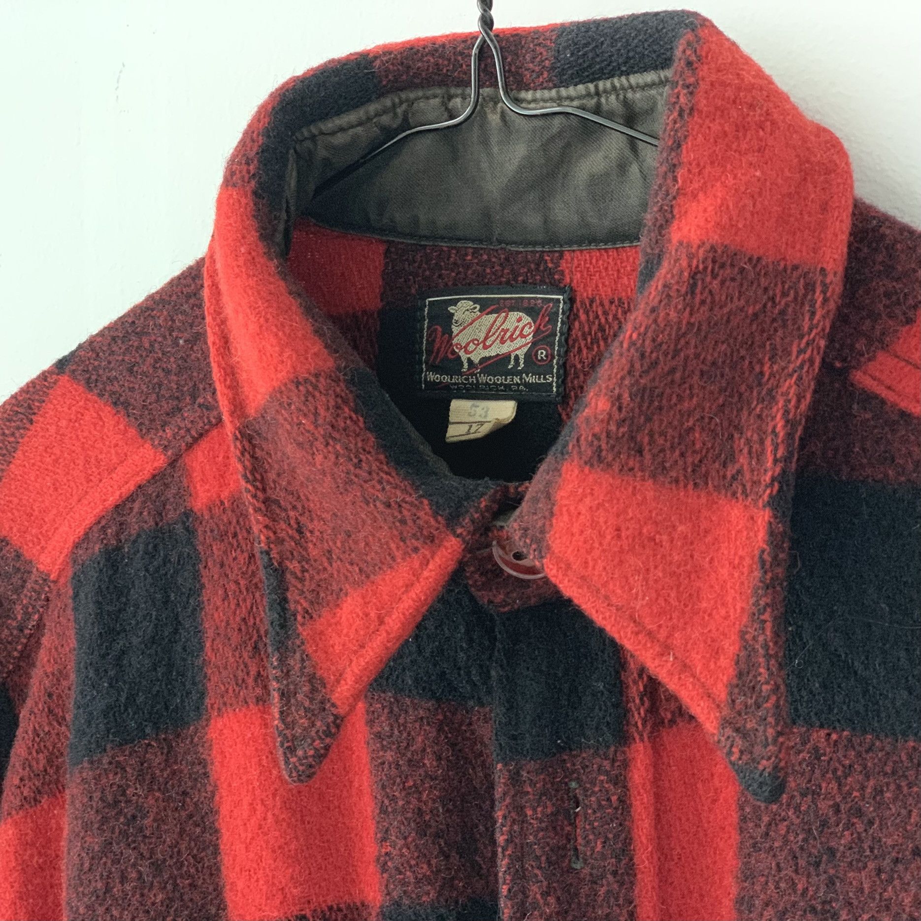 Woolrich Woolen Mills vintage 70s wool Woolrich jacket / chore - barn - work coat Size US L / EU 52-54 / 3 - 1 Thumbnail