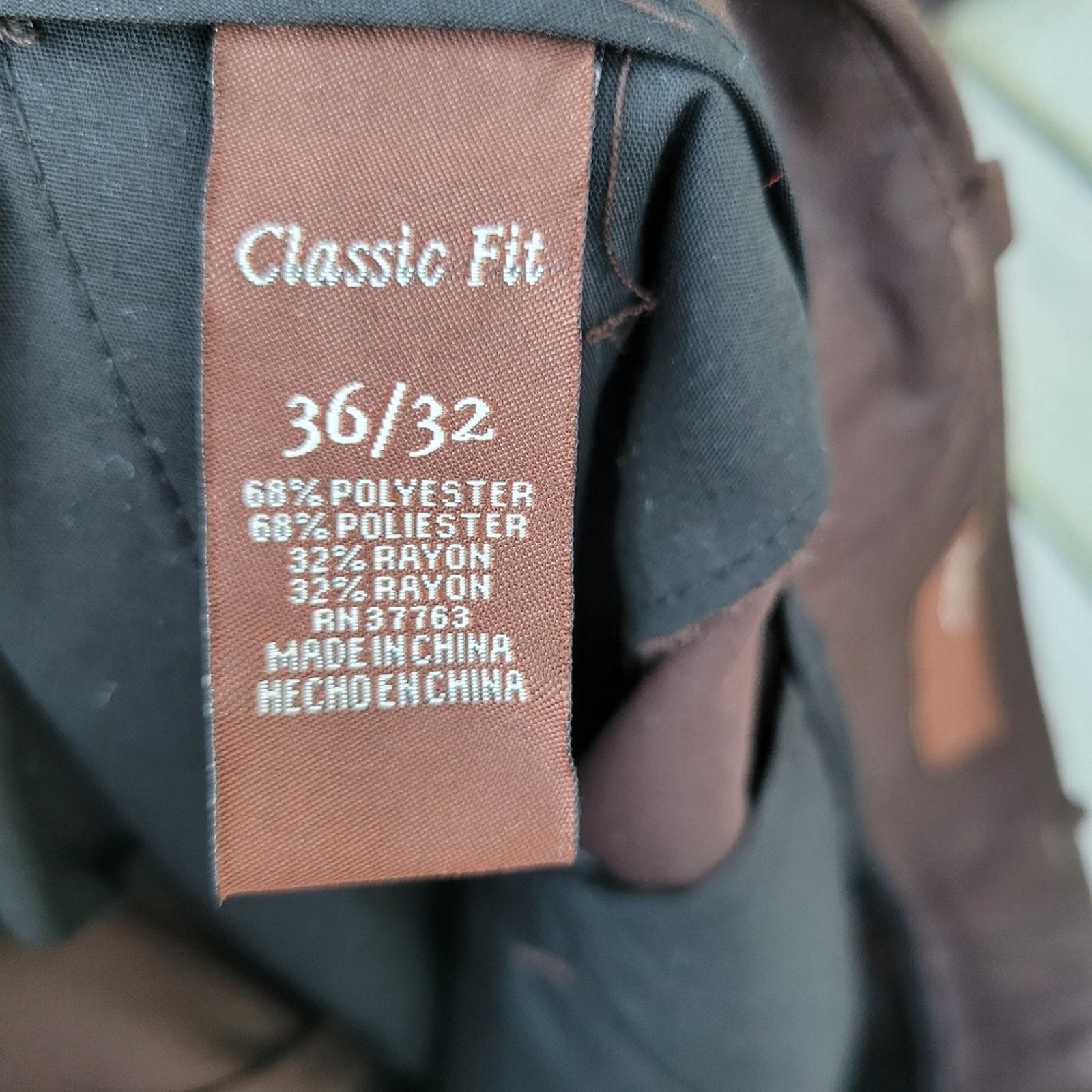 Perry Ellis NWT New Perry Ellis Mens 36/32 Brown Career Pants Size US 32 / EU 48 - 3 Thumbnail