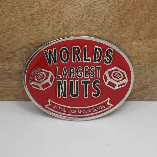 Japanese Brand " WORLD's LARGEST NUTS " belt buckle Size ONE SIZE - 1 Thumbnail