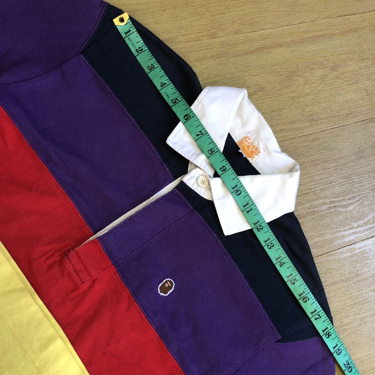 Bape Bape Striped Polo Shirts Size US M / EU 48-50 / 2 - 12 Thumbnail