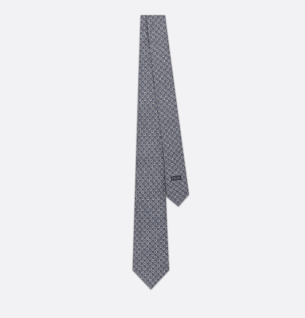Dior o1w1db10625 Size: OS / Micro CD Diamond Tie in Gray/Blue Size ONE SIZE - 1 Thumbnail