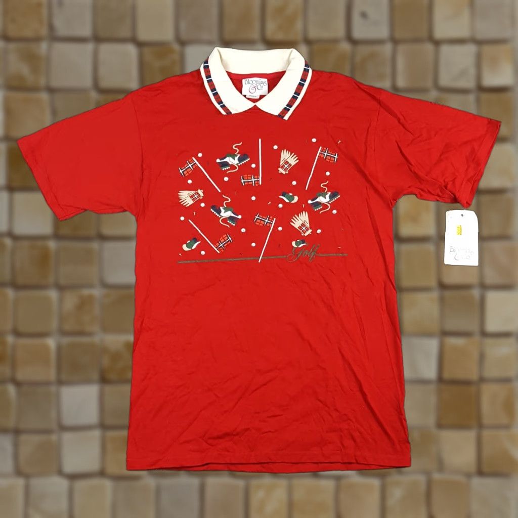 Vintage VINTAGE Blooming & Co T-Shirt Women’s M Collared 2000s Red Short Sleeve Golf Preppy Y2K 90s Retro Bear Basic Top Size M / US 6-8 / IT 42-44 - 1 Thumbnail