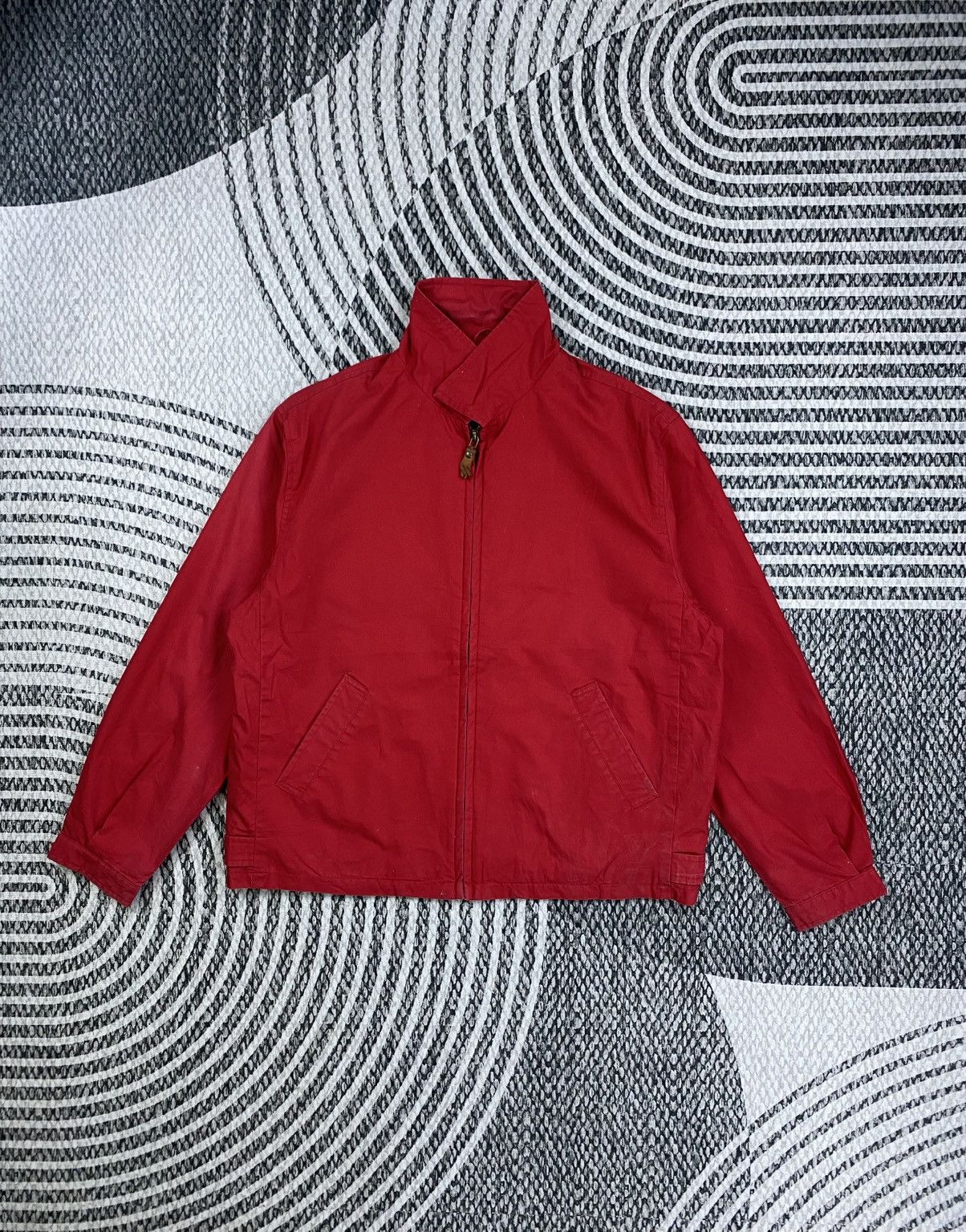 Lands' End Vintage Lands’ End Red Cotton Zipper Jacket Size US M / EU 48-50 / 2 - 5 Thumbnail