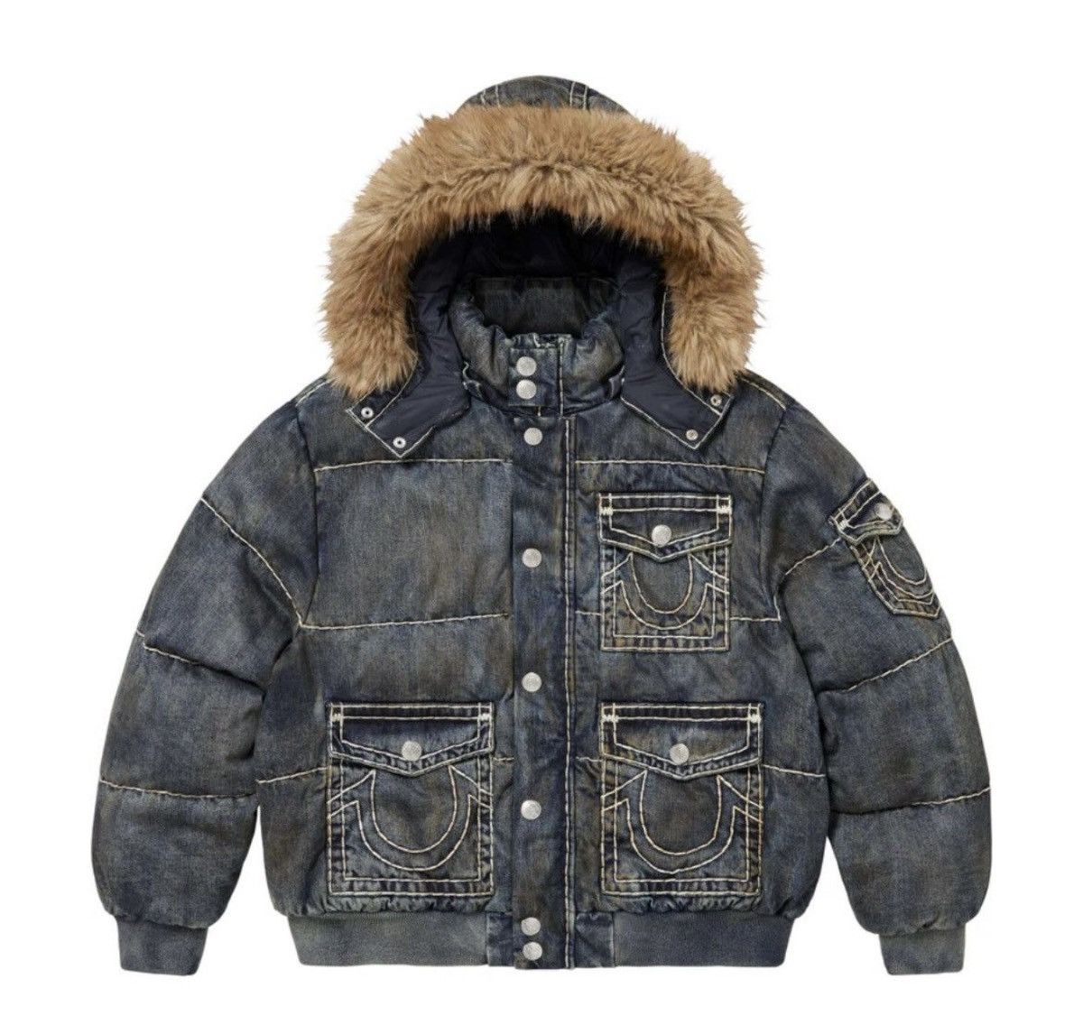 Supreme Supreme true religion distressed puffer Size US L / EU 52-54 / 3 - 5 Thumbnail