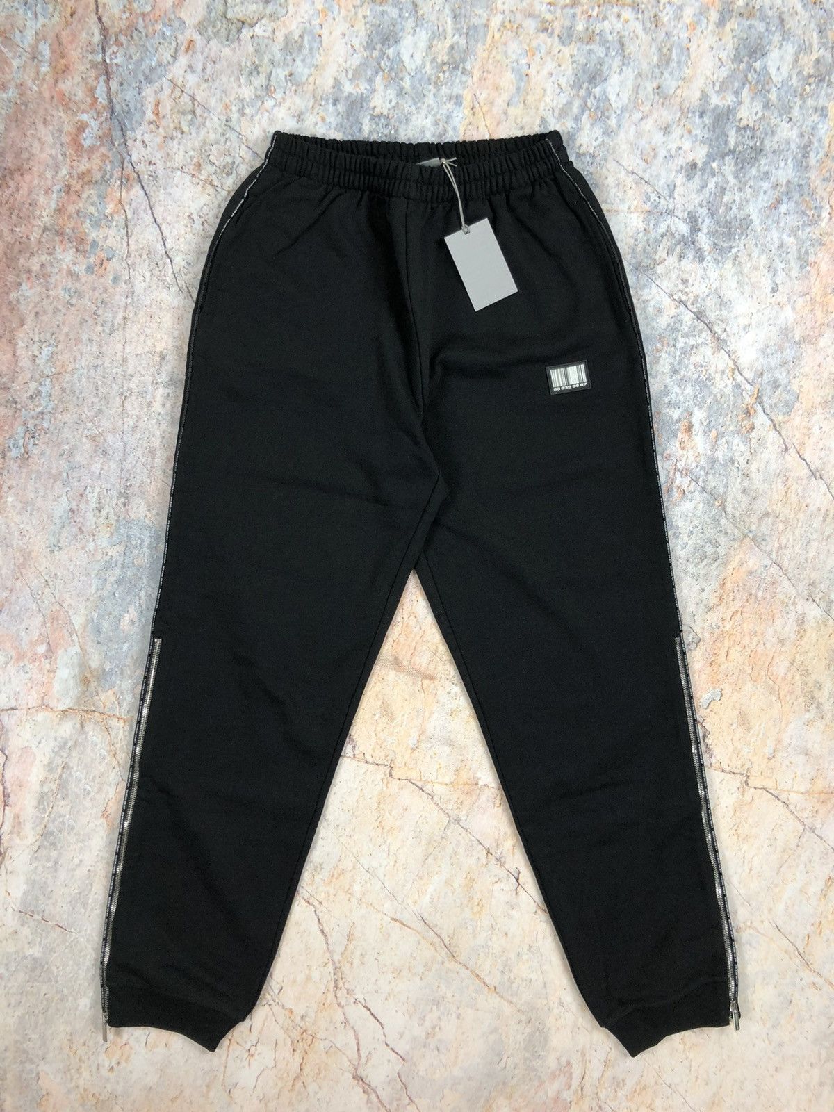 image of Vetements x Vtmnts Barcode Zip Casual New Sweatpants Pants Rrp1280$ in Black, Men's (Size 33)