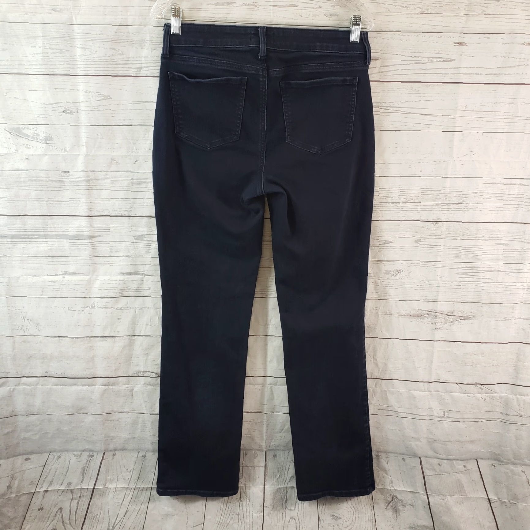 NYDJ NYDJ Womens Straight Jeans Sz 8 Blue Dark Wash Mid Rise Vintage No 30.5in Inseam Womens Jeans Size 30" / US 8 / IT 44 - 3 Thumbnail