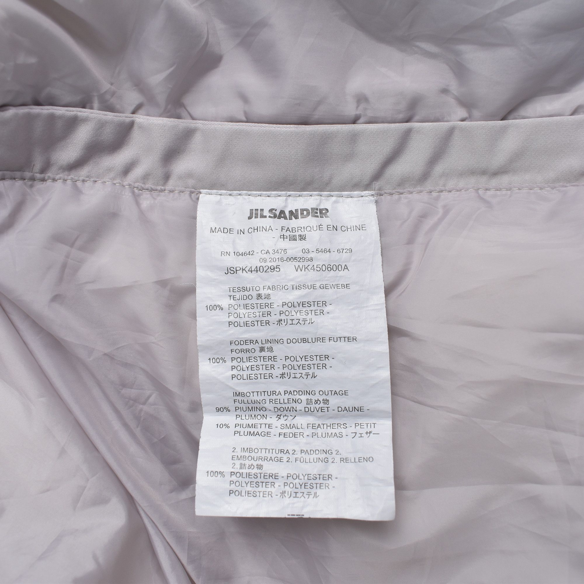 Jil Sander JIL SANDER Womens White Puffer Jacket Size XS / US 0-2 / IT 36-38 - 3 Thumbnail
