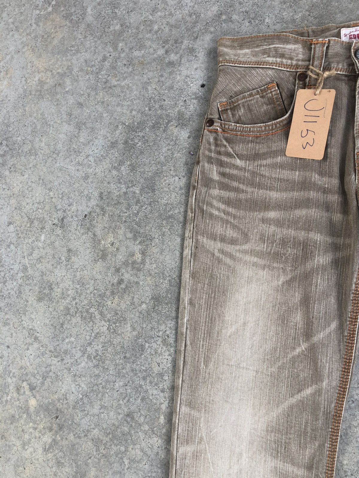 If Six Was Nine Japanese Edwin Flared Jeans Distressed Denim Size US 30 / EU 46 - 4 Thumbnail