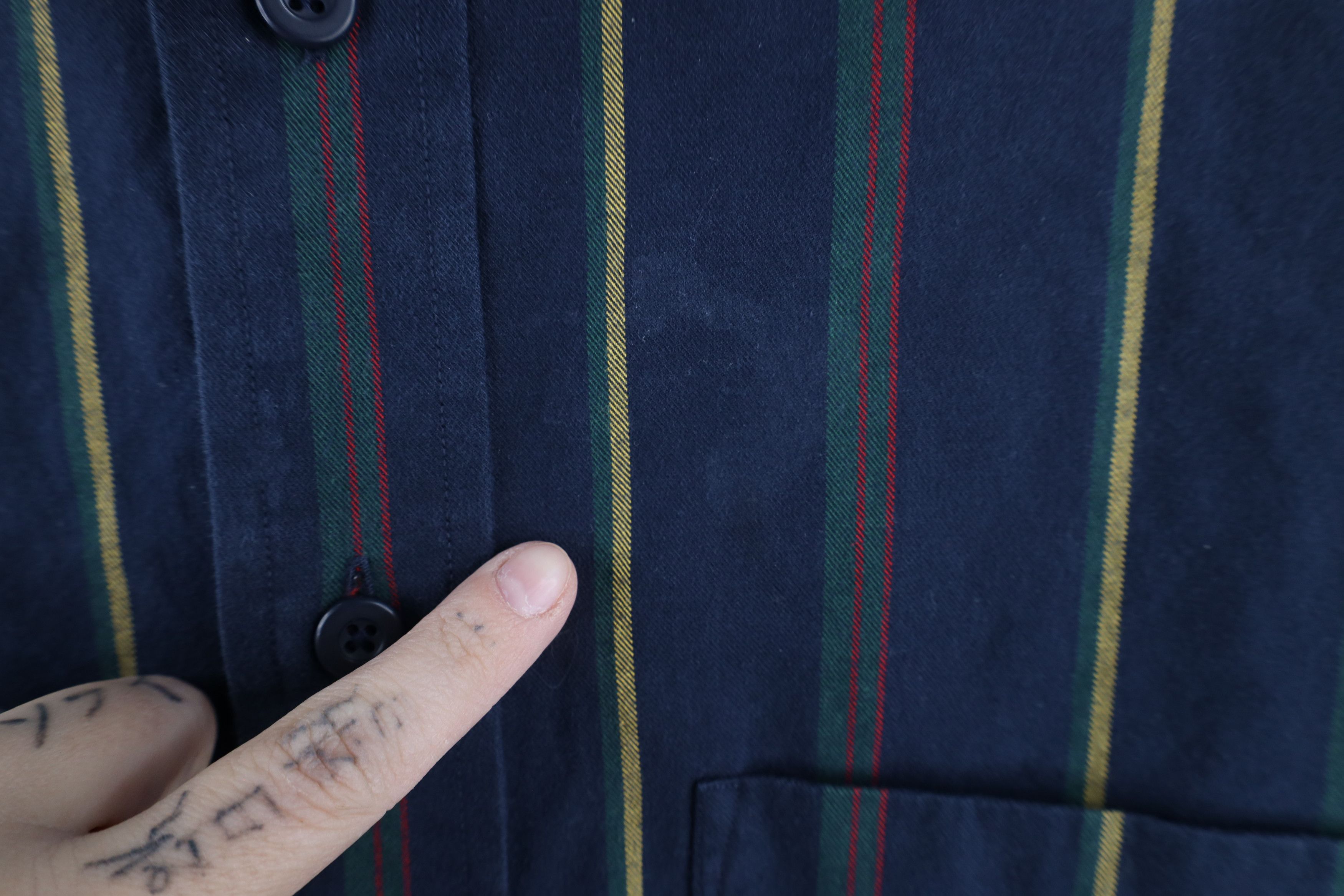 Vintage Vintage 90s Streetwear Striped Collared Button Down Shirt Size US S / EU 44-46 / 1 - 4 Thumbnail
