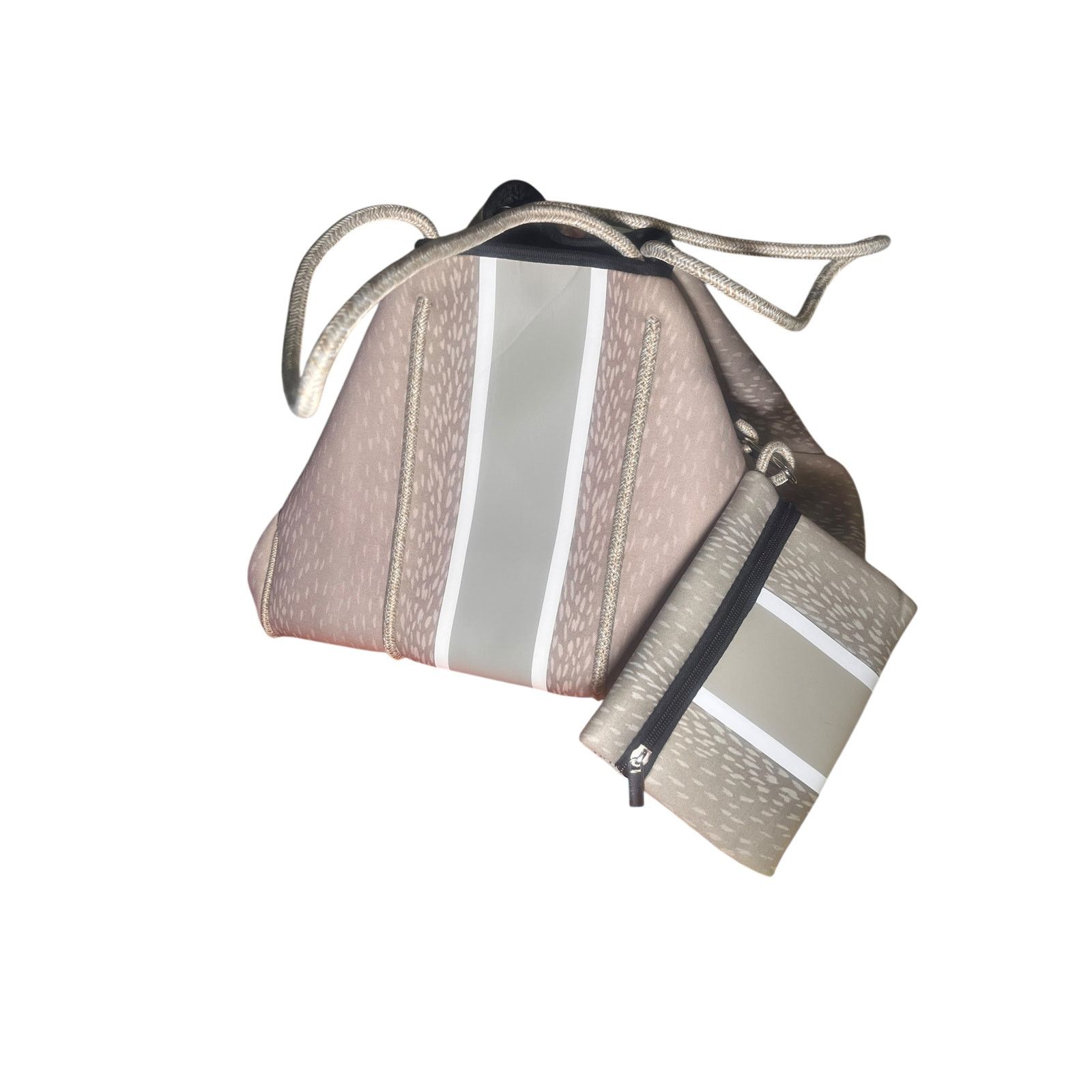 Classy Cloth Beige Fawn Neoprene Tote Bag 16