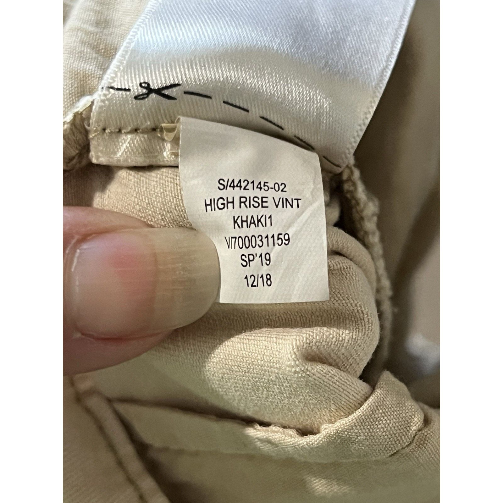Gap High Rise Khaki Pants Button Closure Slacks Chinos 4 Pockets Size 27" / US 4 / IT 40 - 14 Thumbnail