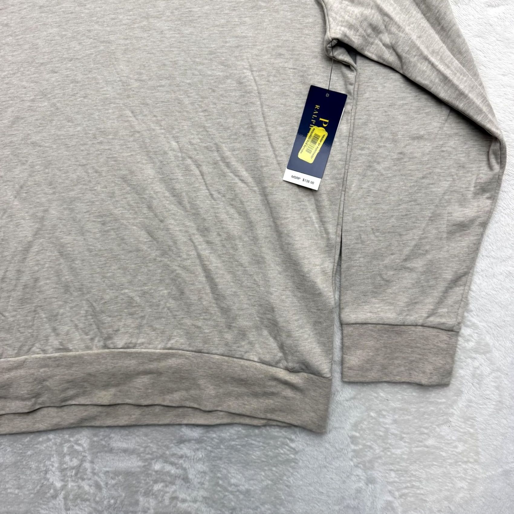 Polo Ralph Lauren Polo Ralph Lauren Sweatshirt Henley Mens Large Gray Mock Neck Jersey Pony Logo Size US L / EU 52-54 / 3 - 6 Thumbnail