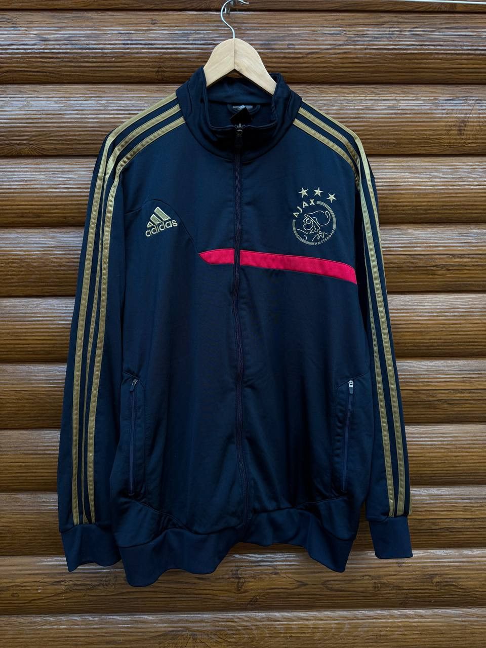 Adidas Vintage Adidas Ajax Amsterdam Football Jacket Soccer Size XL Size US XL / EU 56 / 4 - 1 Thumbnail