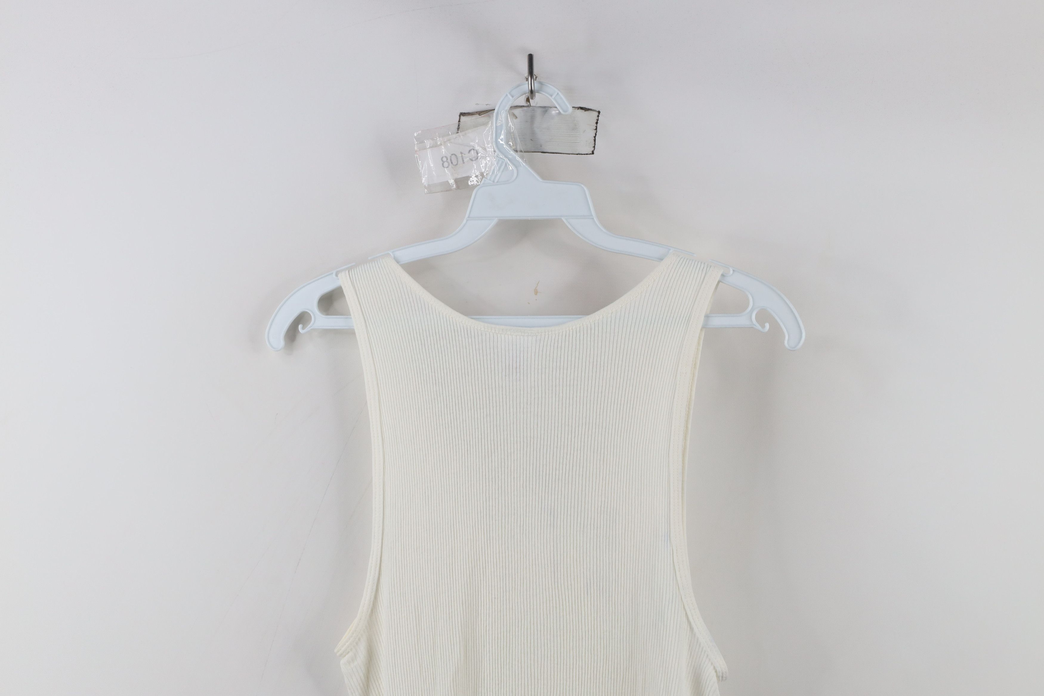 Vintage Vintage 90s Streetwear Ribbed Wife Beater Tank Top T-Shirt Size US L / EU 52-54 / 3 - 13 Thumbnail