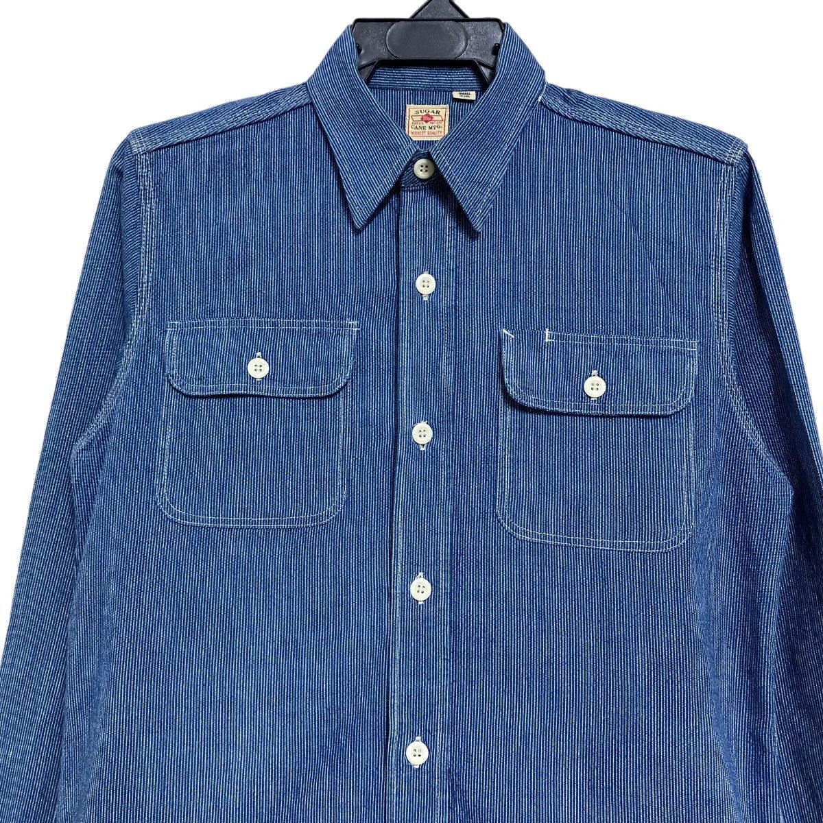 Sugar Cane Sugar Cane Pinstriped Wabash Indigo Denim Button Up Size US S / EU 44-46 / 1 - 4 Thumbnail