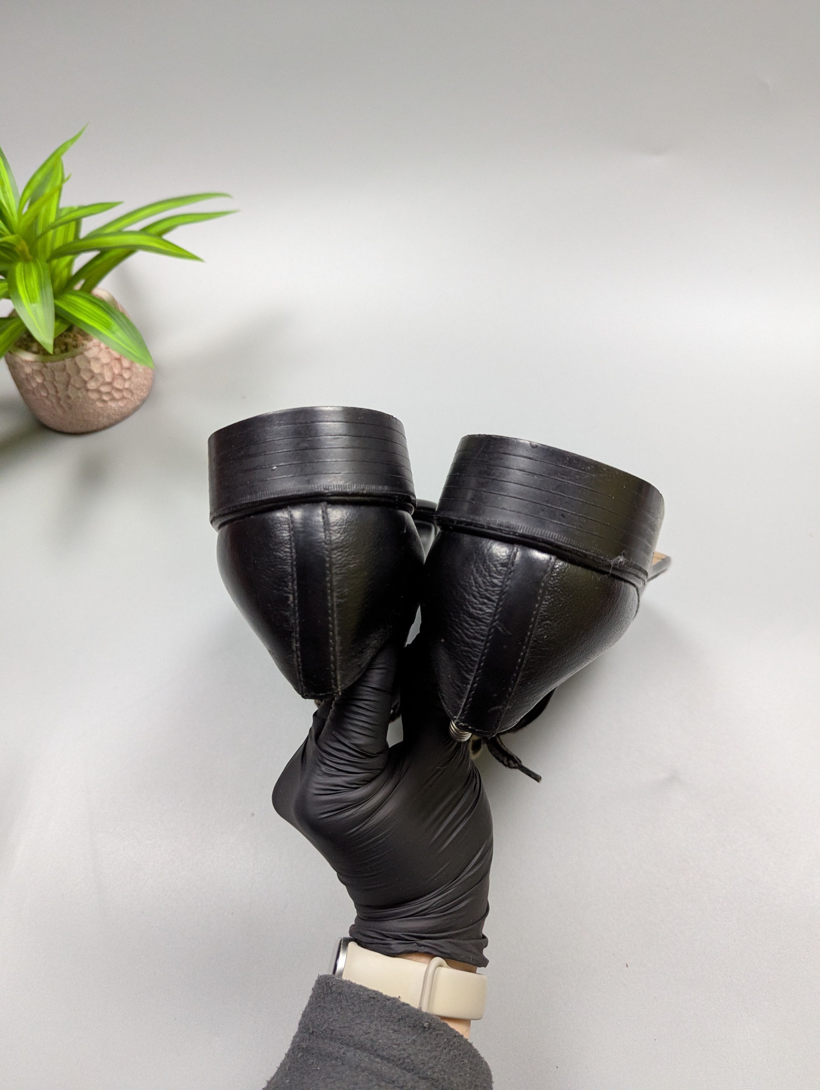 Vintage Vintage Gallus 70s 80s Black Leather Chunky Wide Toe Shoes Size US 9 / EU 42 - 14 Thumbnail