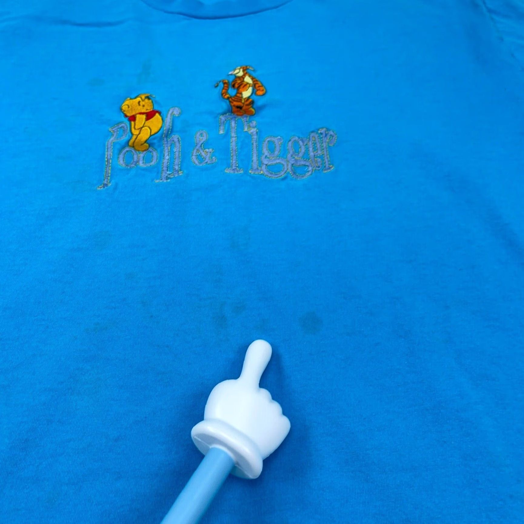 Disney VINTAGE Pooh Disney T-Shirt Women XL Blue Embroidered 2000s Pooh Shirt Cartoon Logo Size XL / US 12-14 / IT 48-50 - 4 Thumbnail