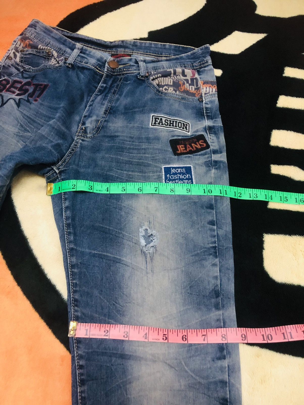 Jean Distressed Japanese brand jeans Size US 29 - 8 Thumbnail