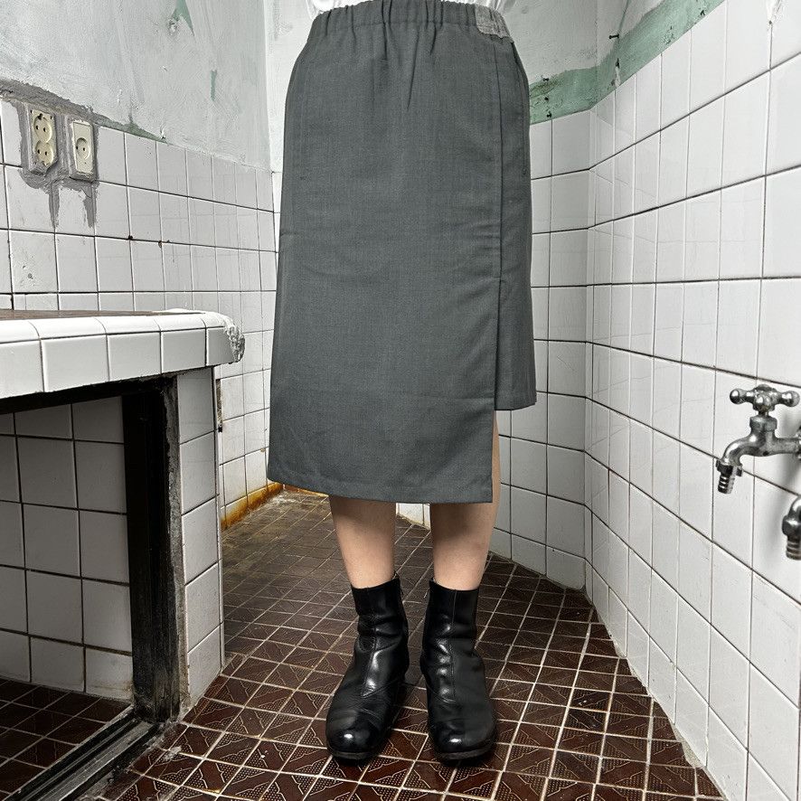 image of Comme Des Garcons 2007 Asymmetric Skirt in Grey, Women's (Size 26)