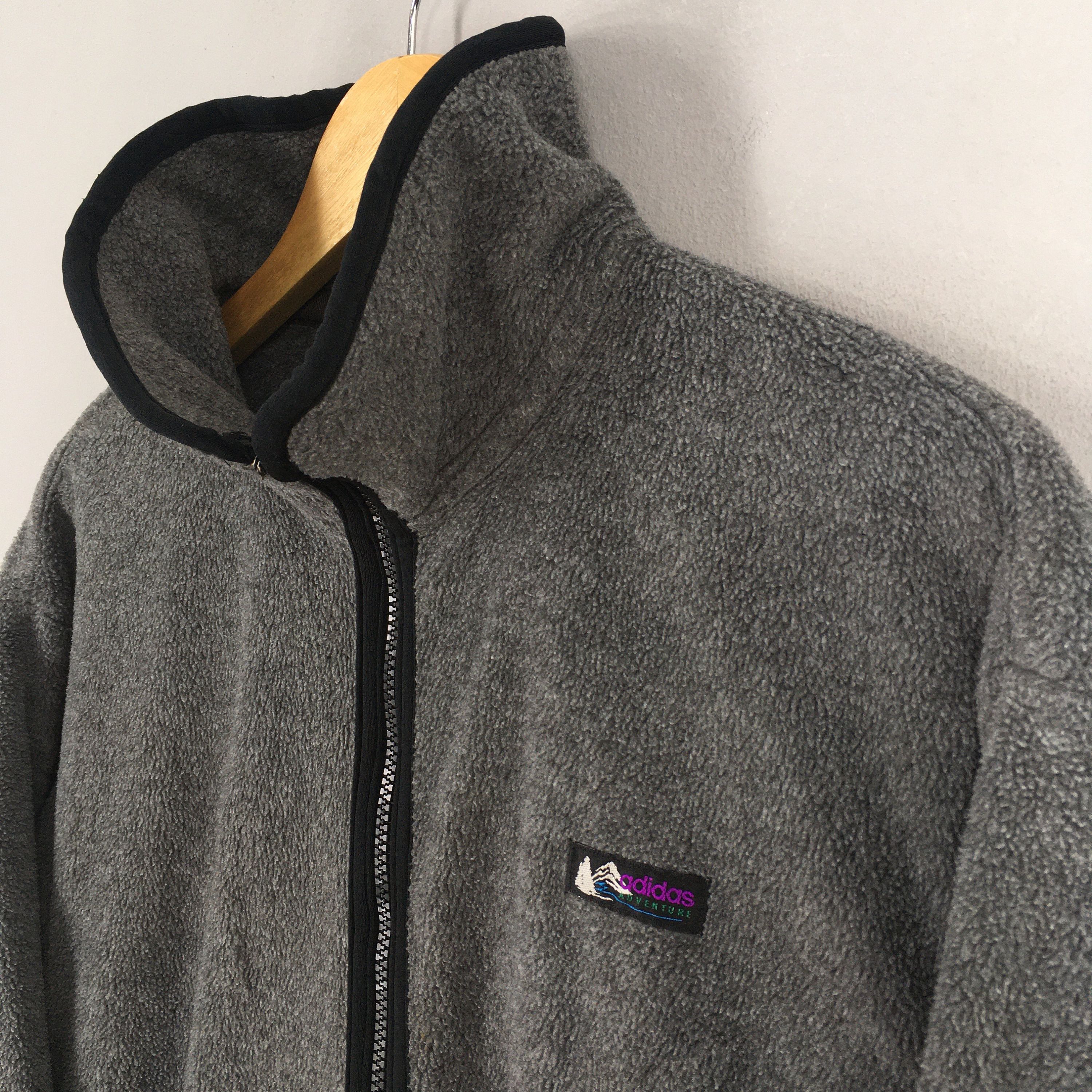 Adidas × Vintage Vintage Adidas Equipment Fleece Zipper Sweater Medium Size US M / EU 48-50 / 2 - 3 Thumbnail