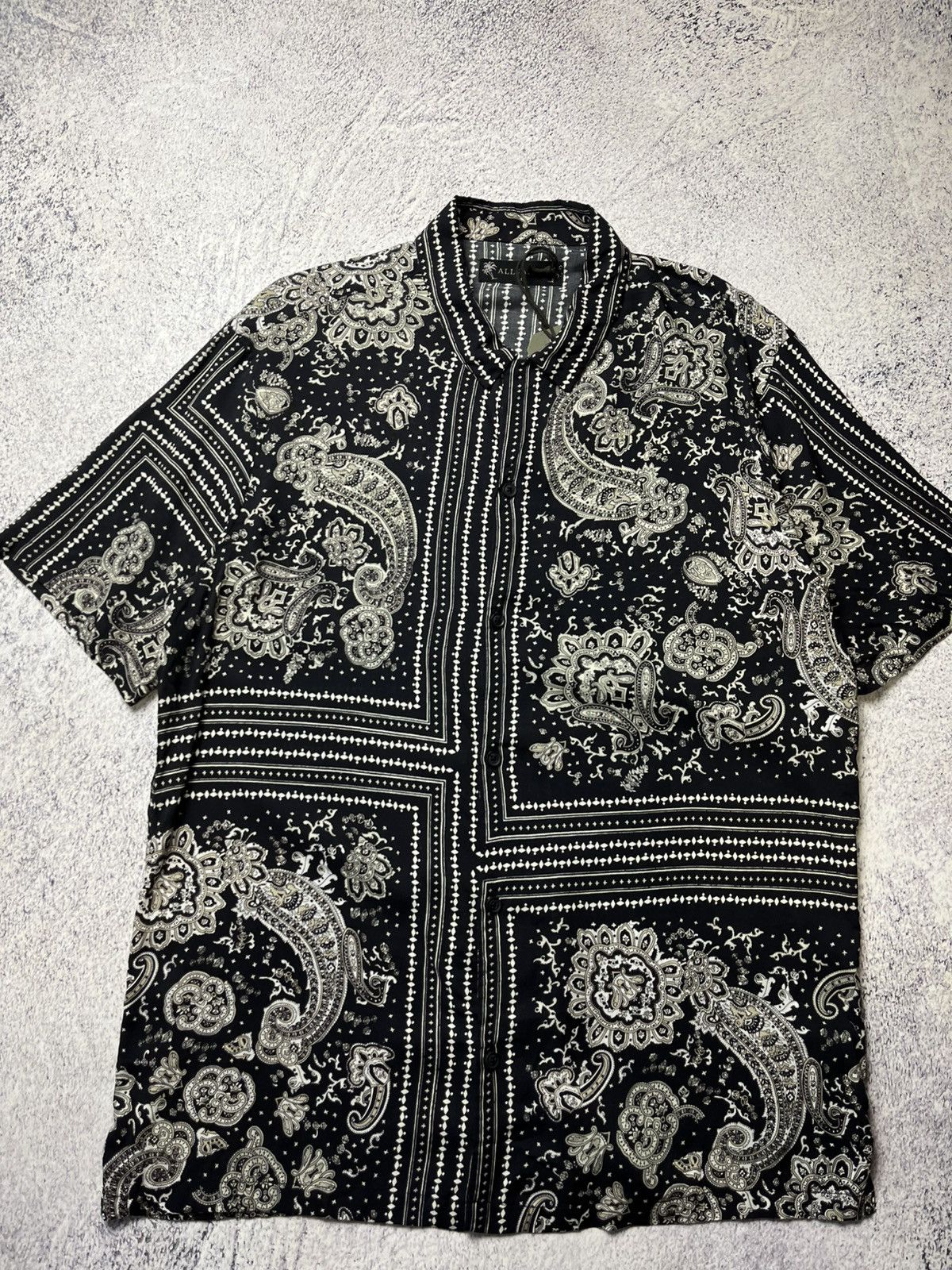 Allsaints Designer Allsaints Bandana Hawaii crazy oversize shirt Size US L / EU 52-54 / 3 - 8 Thumbnail
