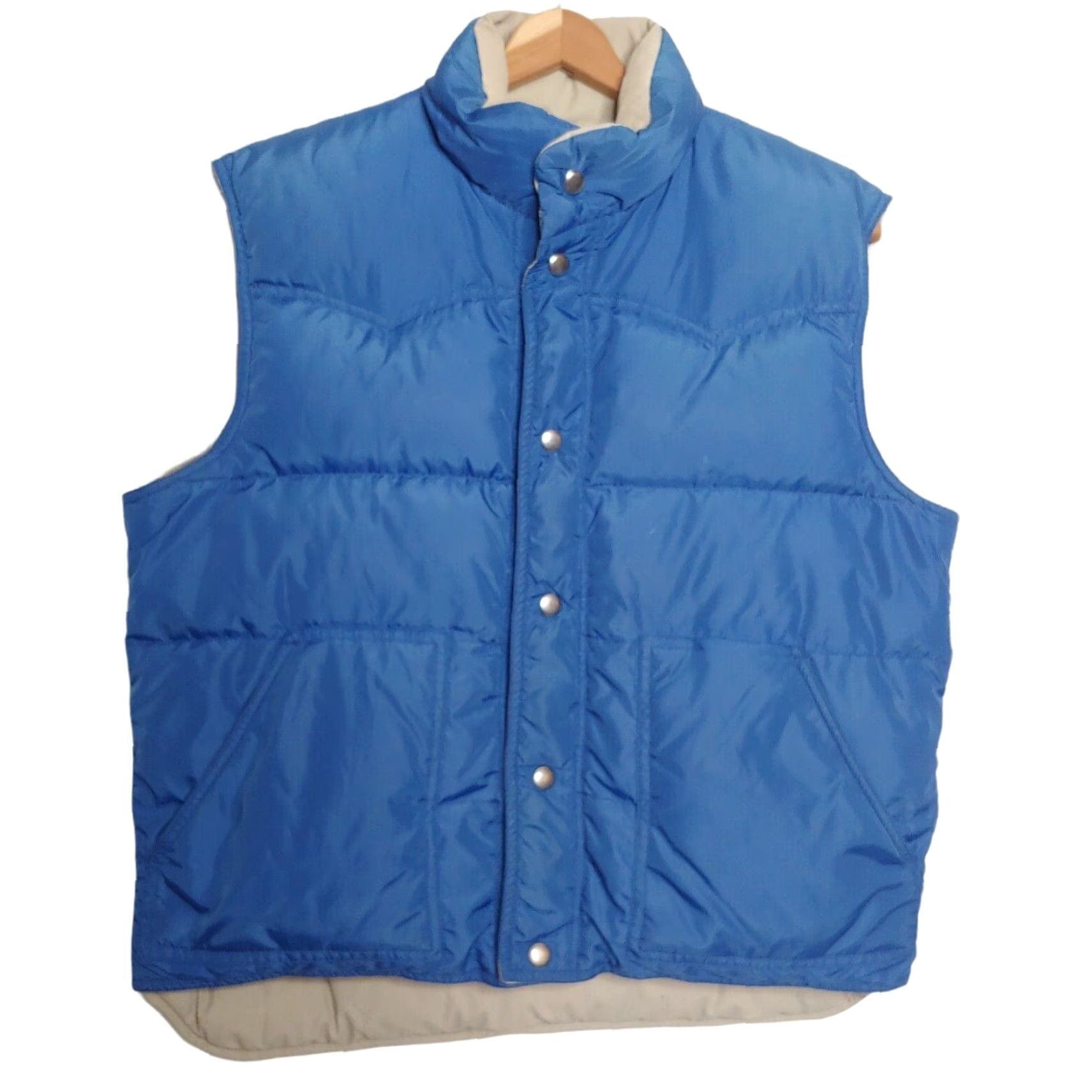 Vintage VINTAGE Schnaaple 100 Down Puffer Vest M Tan Blue Reversible Men’s Workwear Size US M / EU 48-50 / 2 - 3 Thumbnail