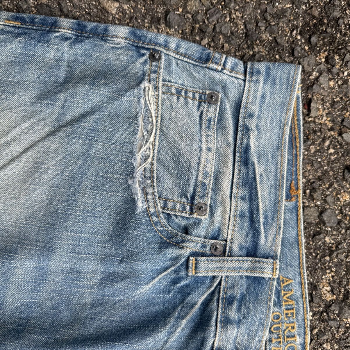 Japanese Brand VINTAGE A EAGLE SKINNY FADED RIPPEP JEAN DENIM PANTS Size US 36 / EU 52 - 8 Thumbnail
