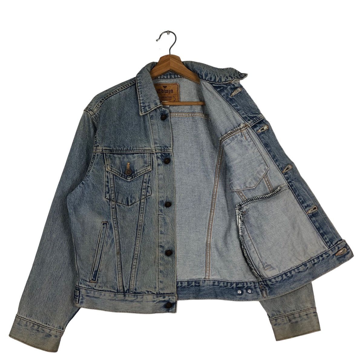 If Six Was Nine 🔥Vintage Trucker Denim Jacket Biker Edwin Size US M / EU 48-50 / 2 - 11 Thumbnail