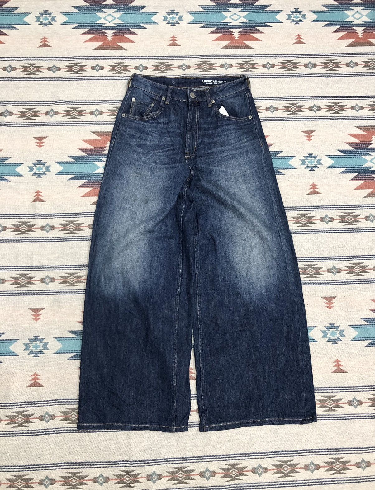 Japanese Brand SUPER BAGGY AMERICAN HOLIC DENIM Size US 27 - 1 Thumbnail