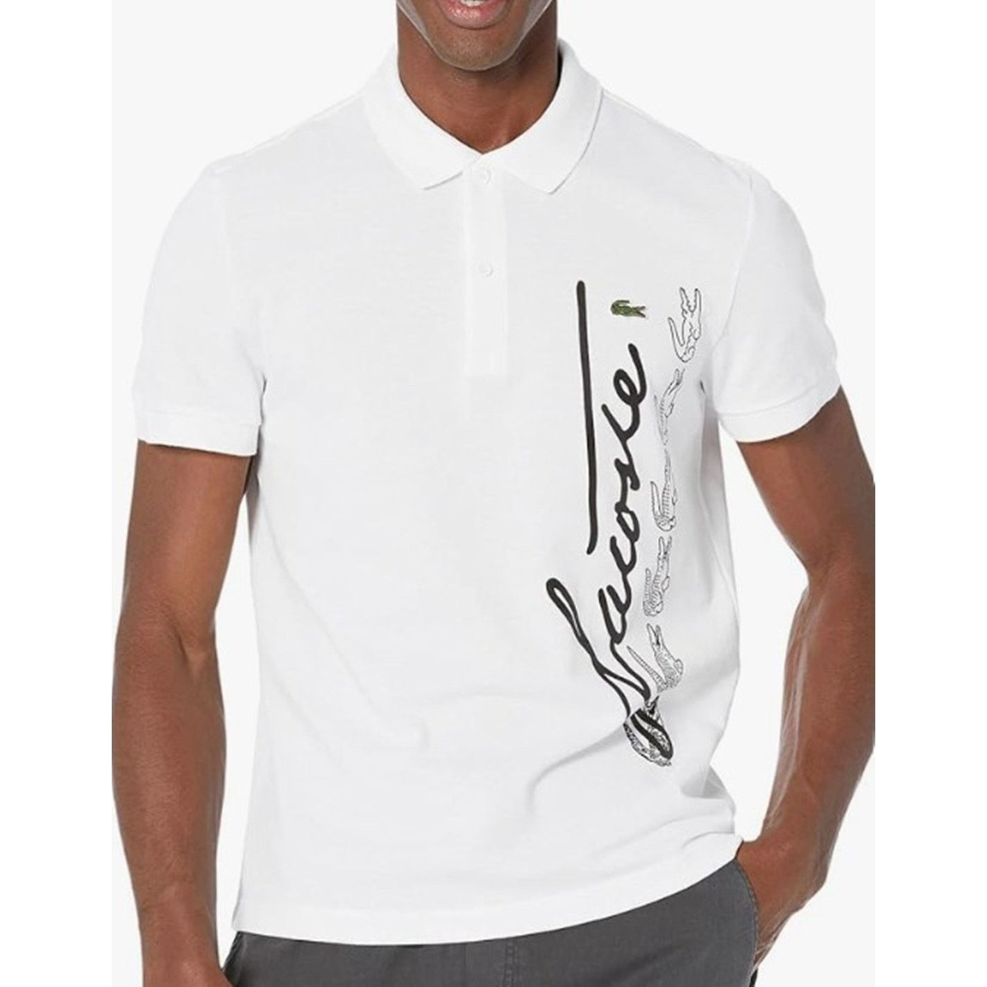 Lacoste Lacoste Short Sleeve Graphic Signature On Side Polo 3XL Size US XXL / EU 58 / 5 - 1 Thumbnail