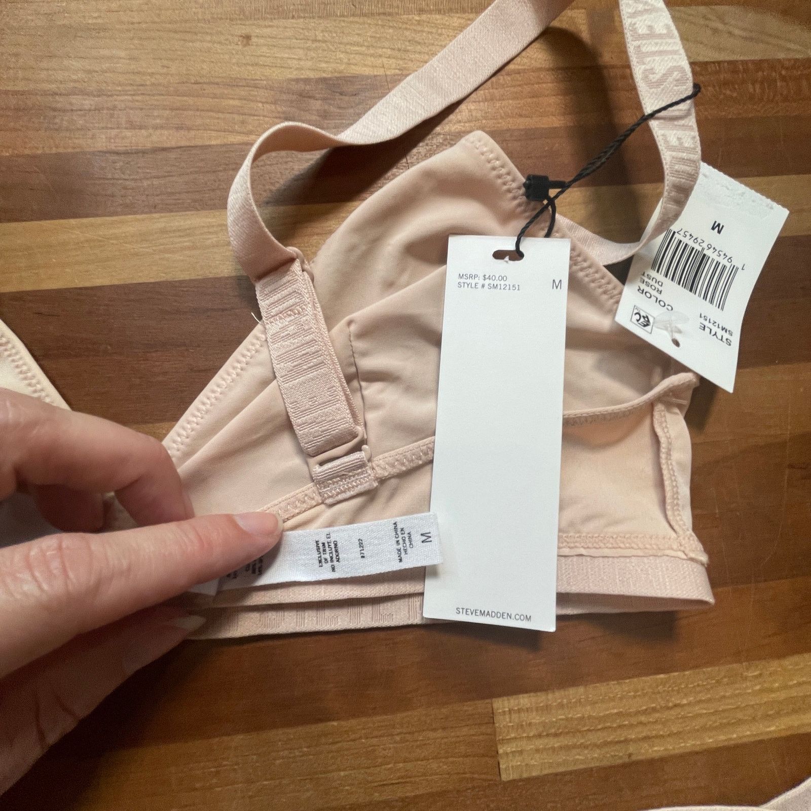 Steve Madden Steve Madden Women’s Triangle X-Back Bra/panty set, tan m Size ONE SIZE - 6 Thumbnail