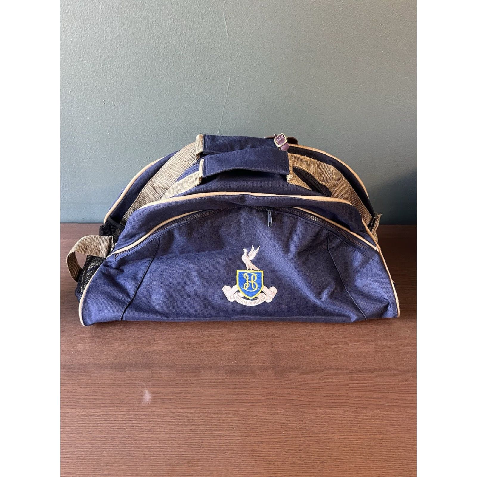 Vintage VINTAGE Hiram Bingham Canvas Blue Duffle-Travel Bag EUC Size ONE SIZE - 2 Thumbnail