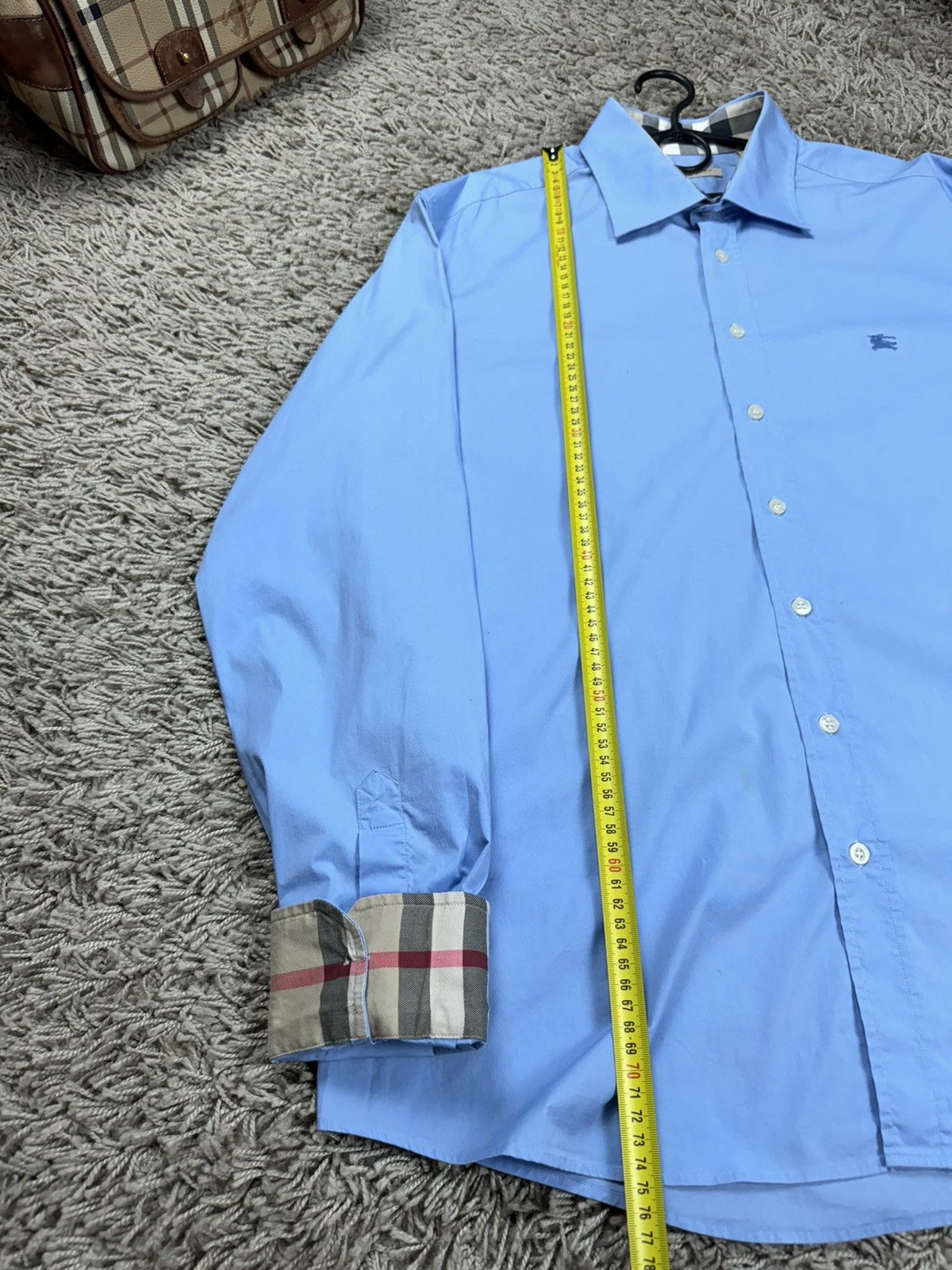 Burberry Classic blue shirt Burberry original luxury old money item Size US XL / EU 56 / 4 - 5 Thumbnail
