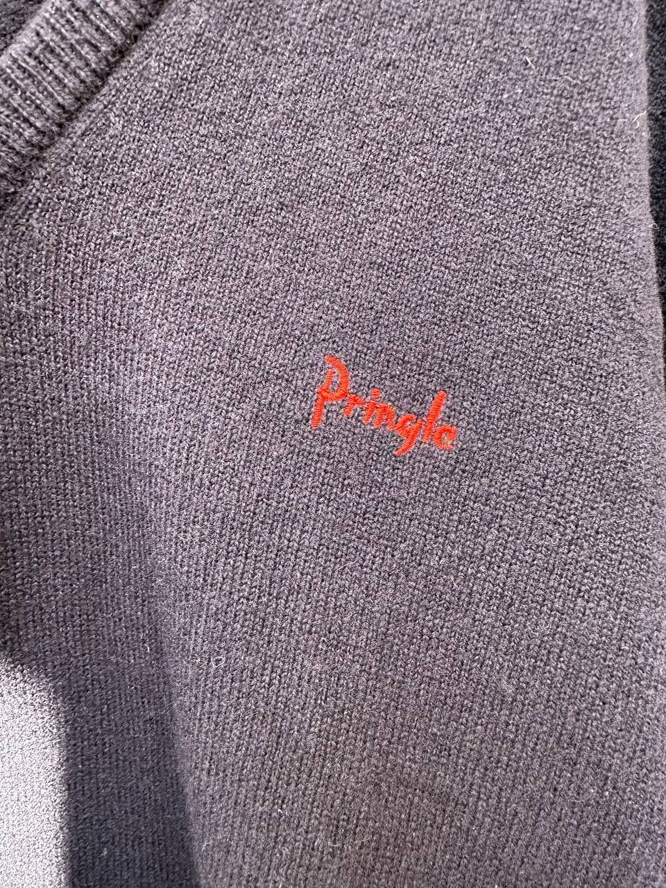 Pringle Of Scotland Pringle of Scotland Sports V-Neck Sweater Navy Wool Jumper Size US XXL / EU 58 / 5 - 11 Thumbnail
