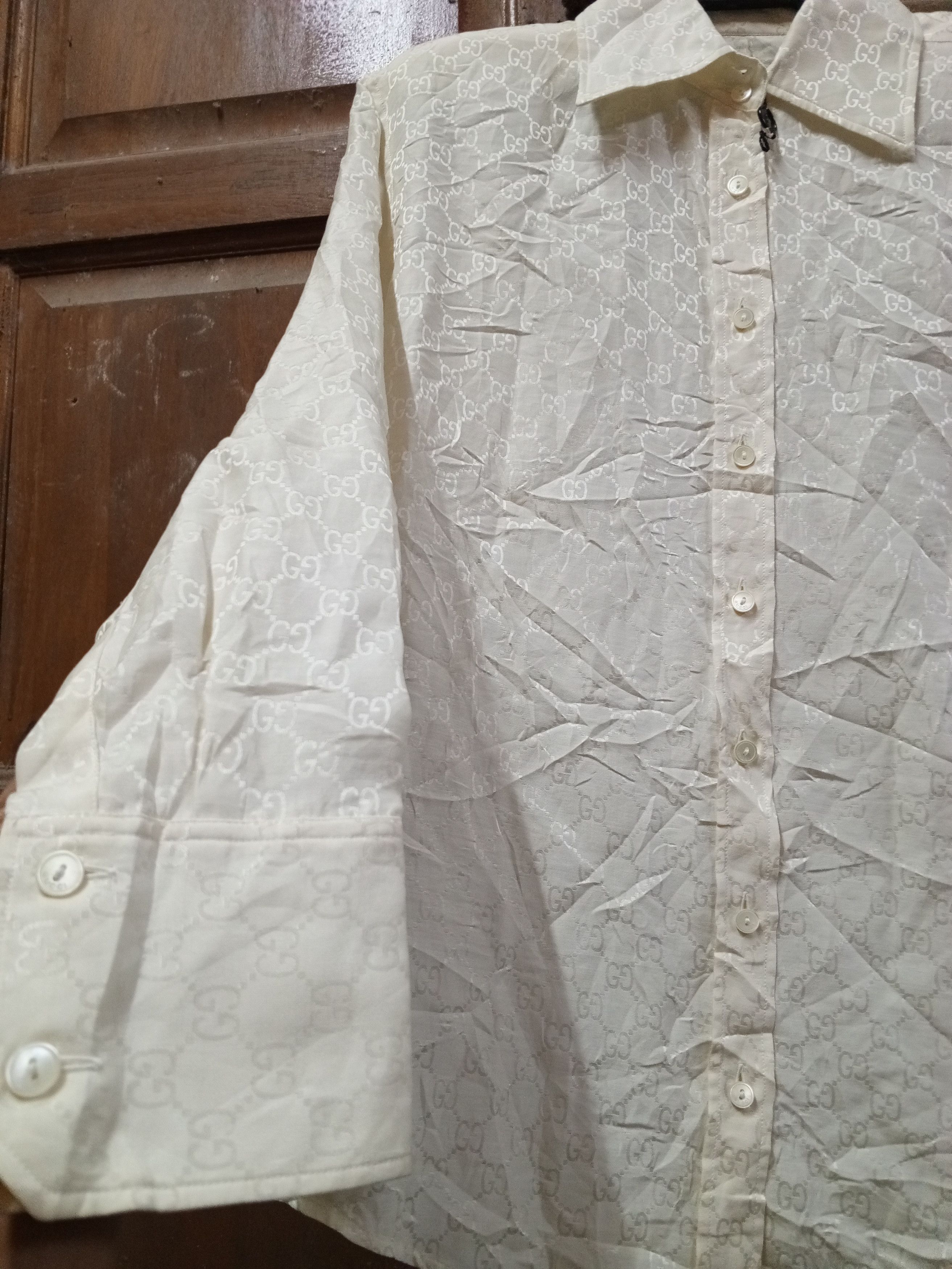 Gucci ‼️torn item‼️Gucci fodena lining doublure button ups VTG Size L / US 10 / IT 46 - 5 Thumbnail