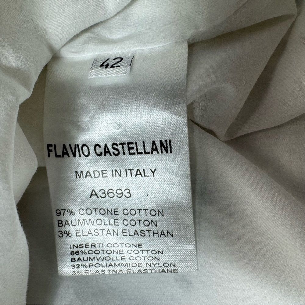 Other Flavio Castellani White Eyelet Cotton Dress Made In Italy S Size M / US 6-8 / IT 42-44 - 8 Thumbnail