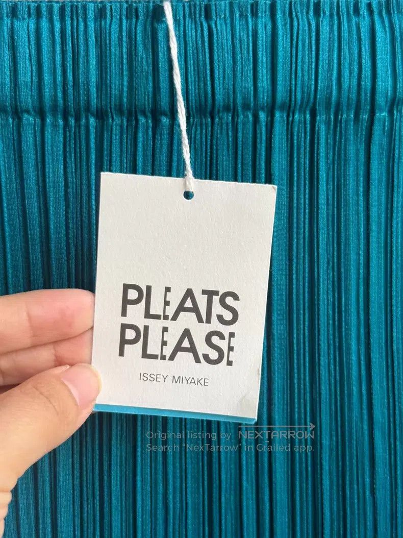 Issey Miyake Issey Miyake size:3 Midi Skirt, Turquoise Green Size 31" - 4 Thumbnail