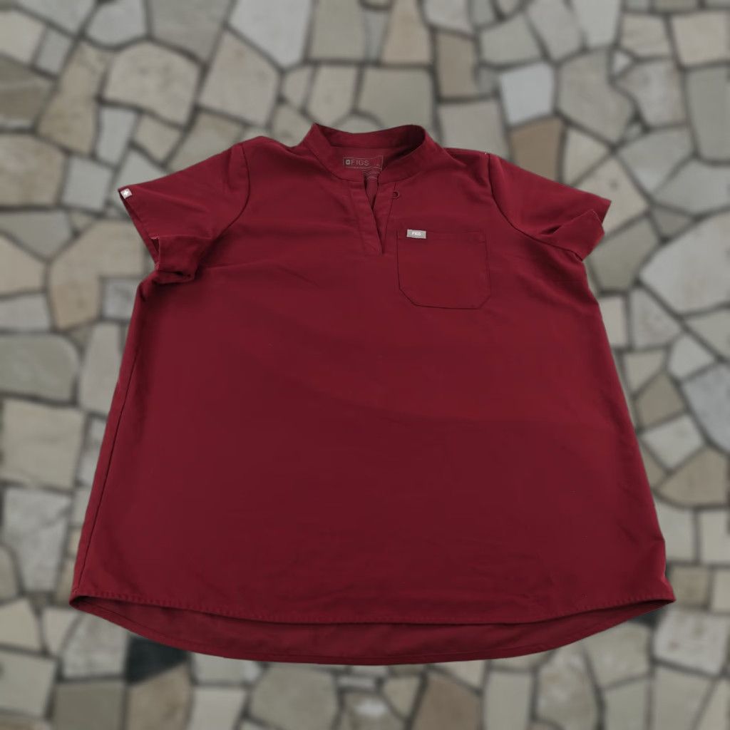 Vintage Figs Scrub Top Womens XL Red Octavia Maternity Shirt Nurse Medical Technical Size XL / US 12-14 / IT 48-50 - 1 Thumbnail