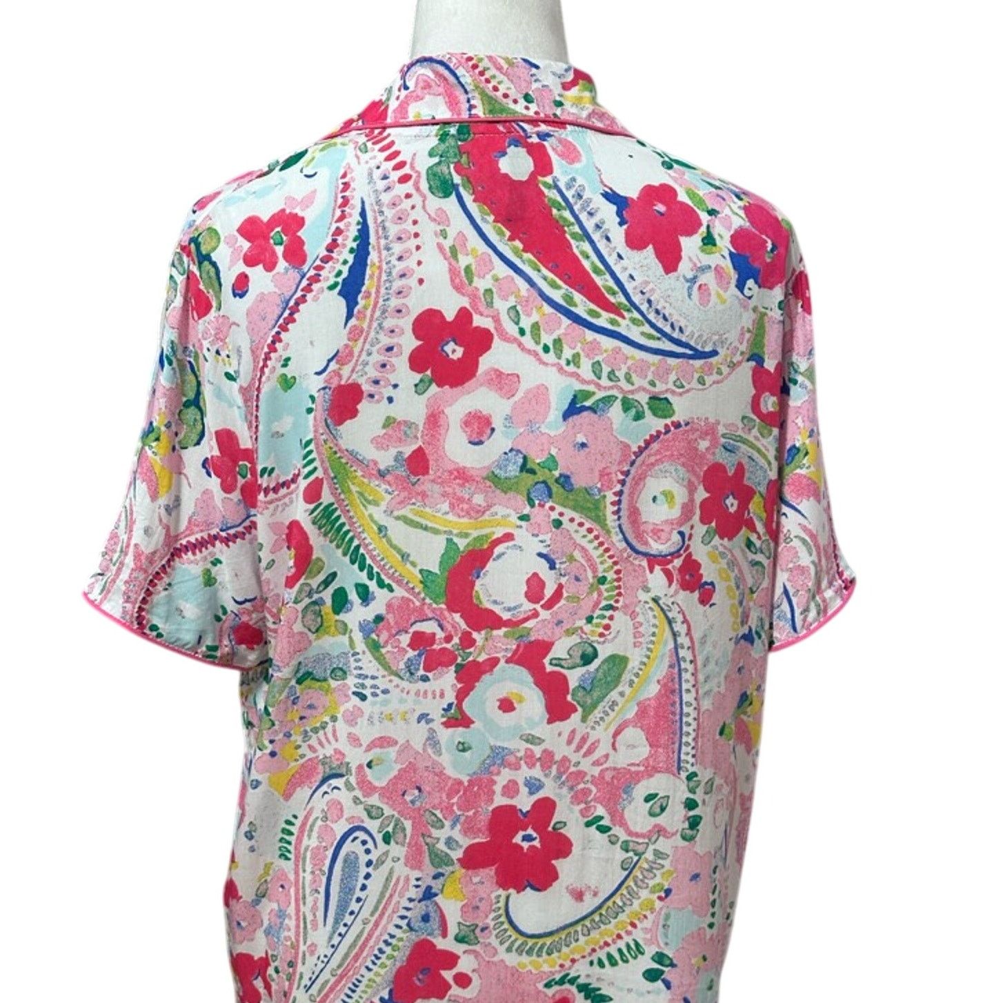 Other Jaclyn Intimates Top Paisley Print Viscose Multicolor L Size ONE SIZE - 5 Thumbnail