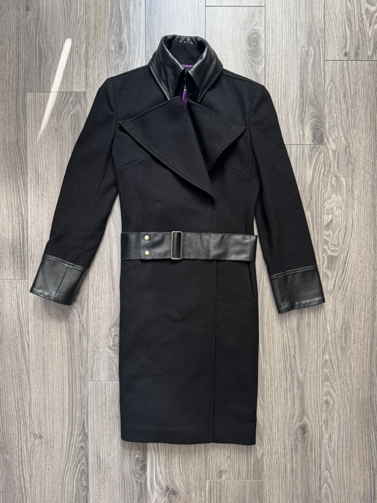 Dolce & Gabbana RARE Vintage Dolce & Gabanna wool/leather coat jacket XS Size XS / US 0-2 / IT 36-38 - 1 Thumbnail