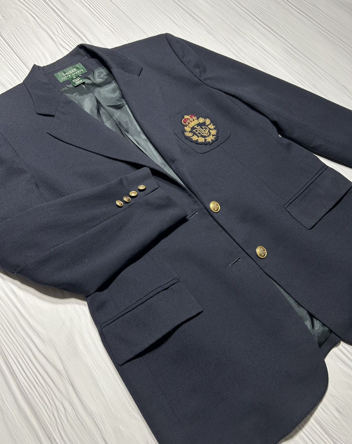 Rare Lauren Ralph Lauren Royal Blazer Jacket Size 14