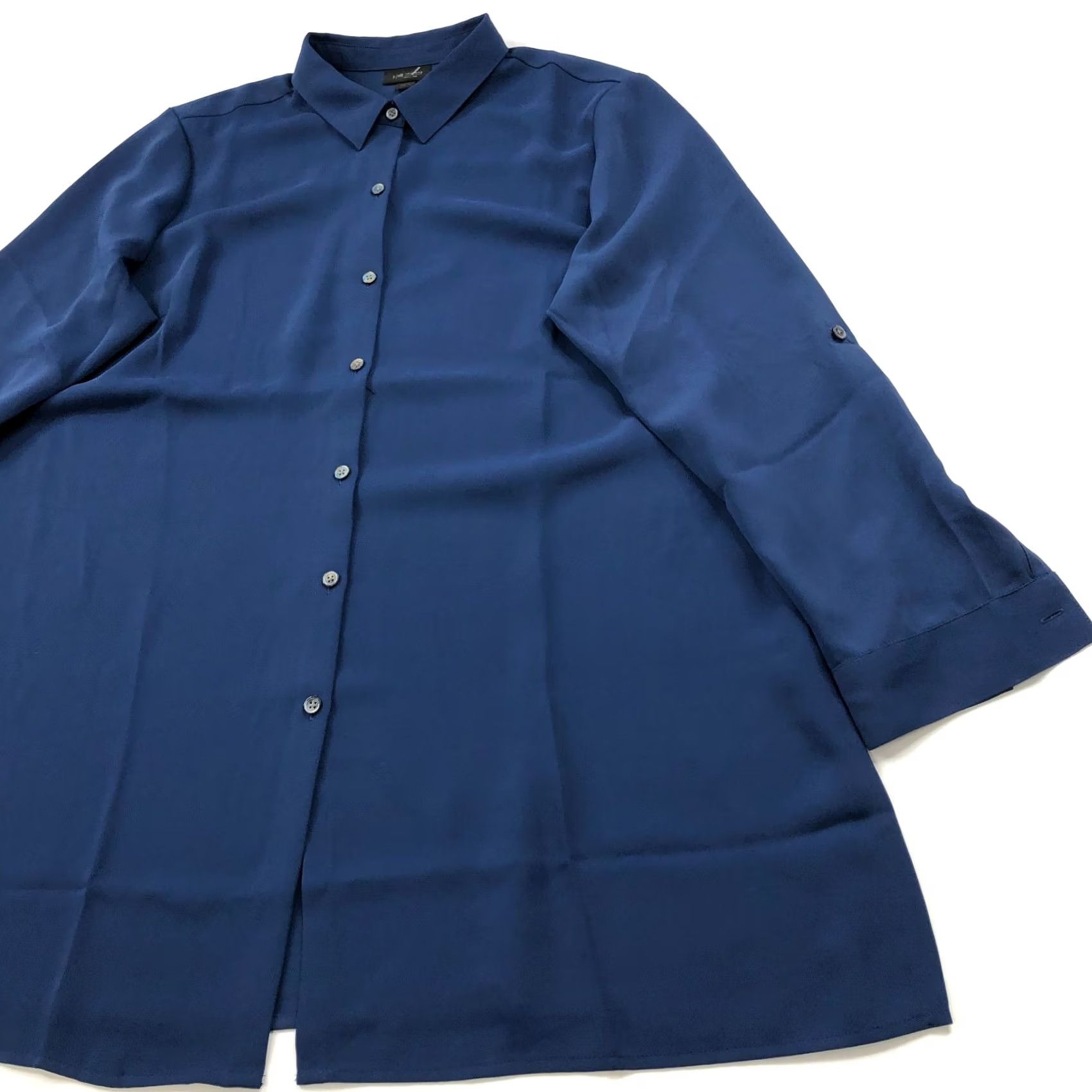 J. Jill J.Jill Wearever Collection Easy Care Large Tunic Button LS Shirt Blue MINT Women Size L / US 10 / IT 46 - 2 Thumbnail