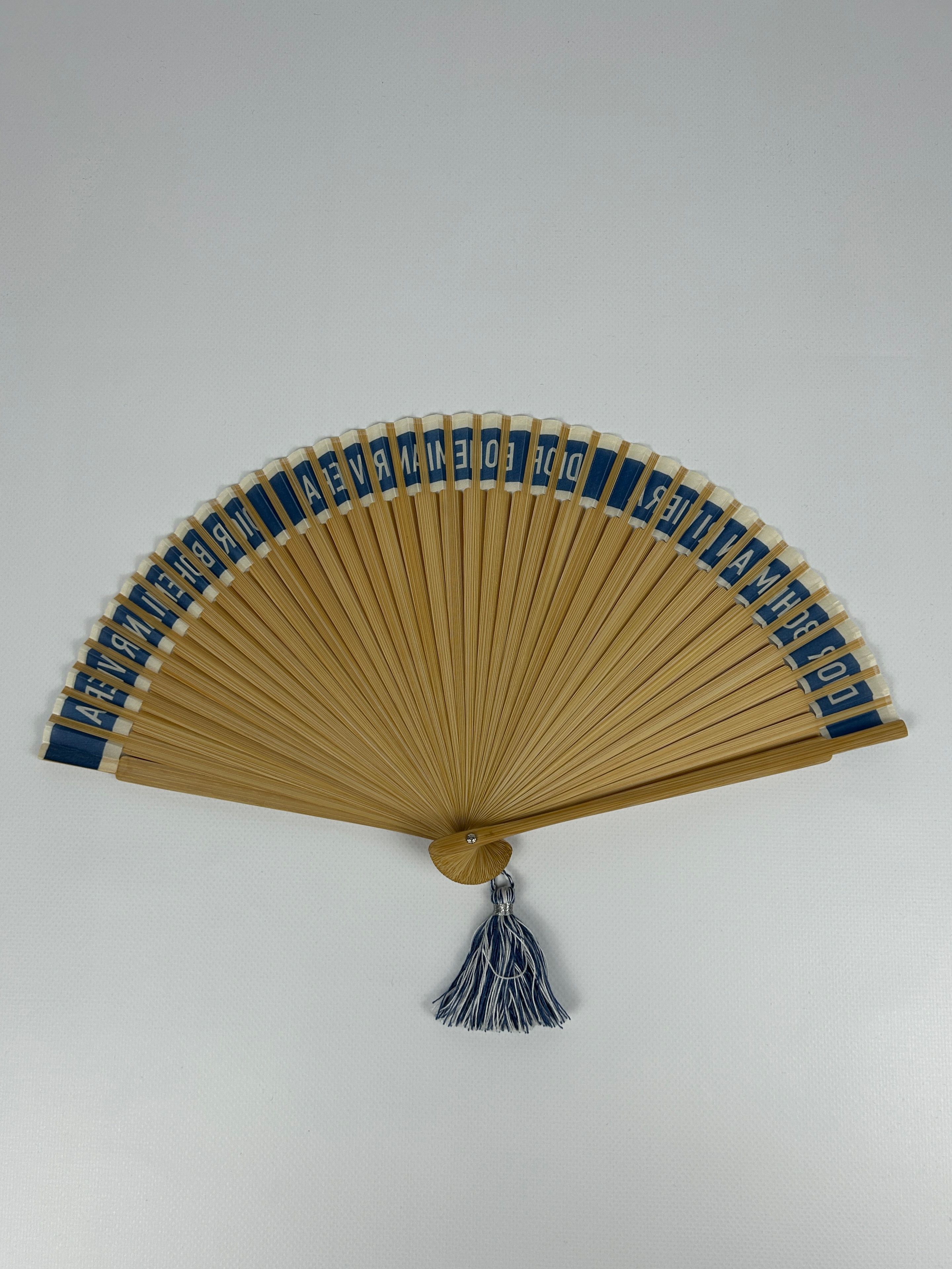 image of Dior Bohemian Riviera Fan in Brown/Blue, Women's