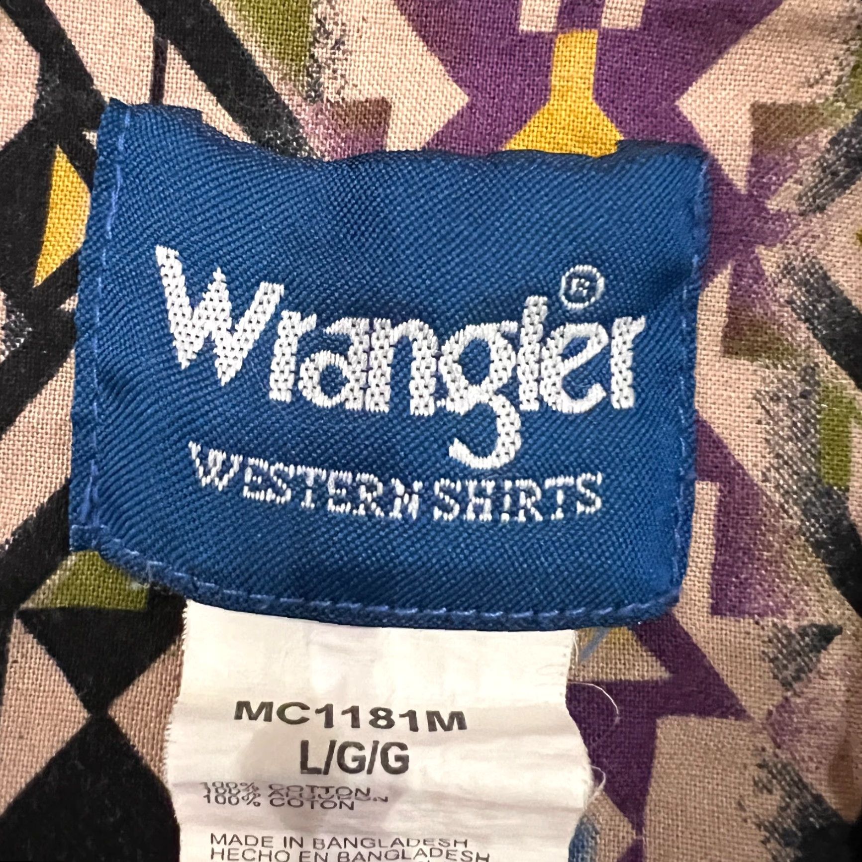 Wrangler VINTAGE Wrangler Western Shirt Men's Size Large Short Sleeve Aztec Plaid Cotton Casual Workwear Size US L / EU 52-54 / 3 - 4 Thumbnail