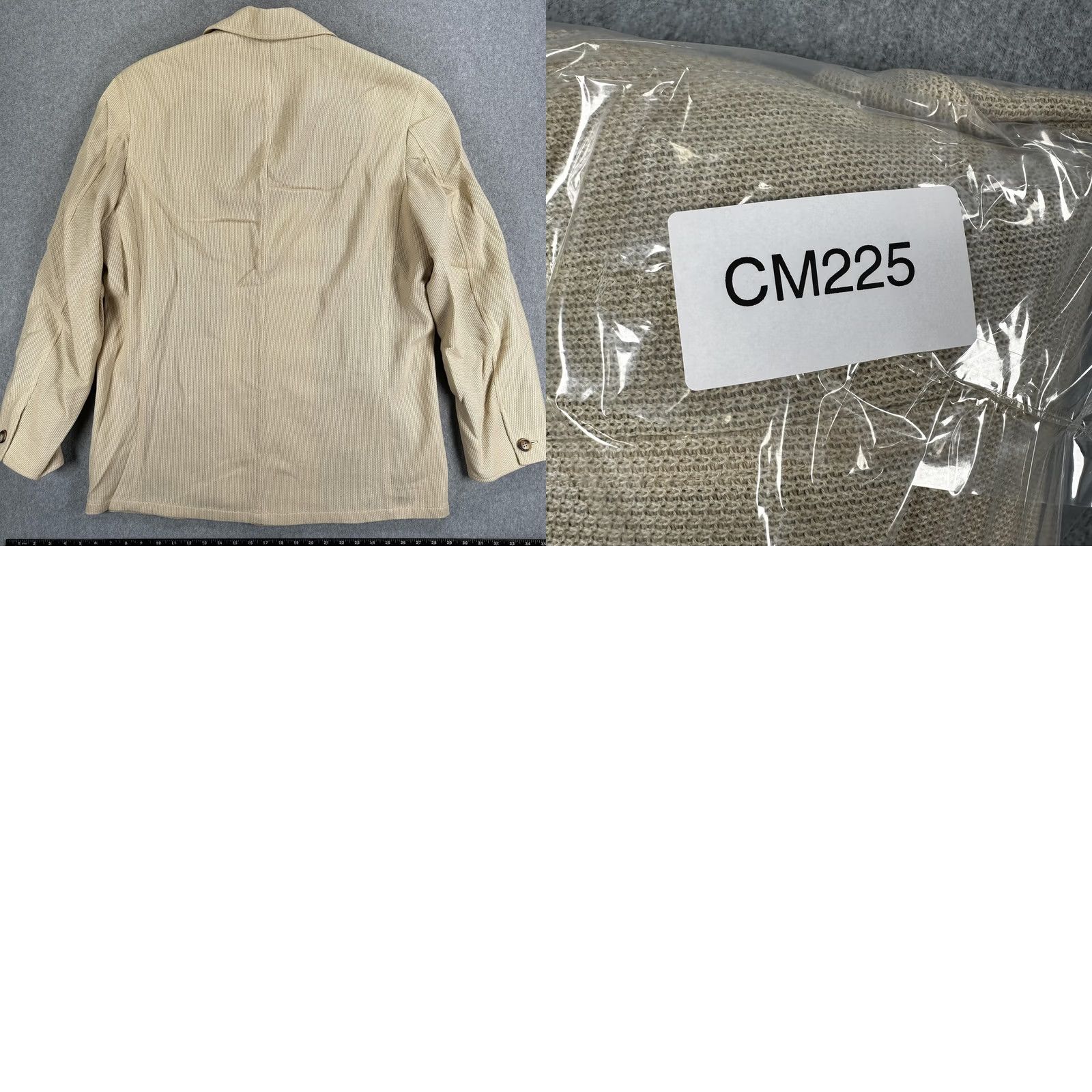 Brioni VINTAGE Brioni Sport Coat Mens M Beige Cotton Cashmere Leather Italy Shirt Size US M / EU 48-50 / 2 - 10 Thumbnail
