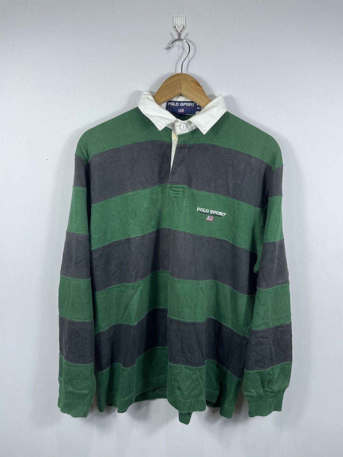 Polo Ralph Lauren Vintage Polo Sport Ralph Lauren Rugby Polo Striped Size US M / EU 48-50 / 2 - 3 Thumbnail
