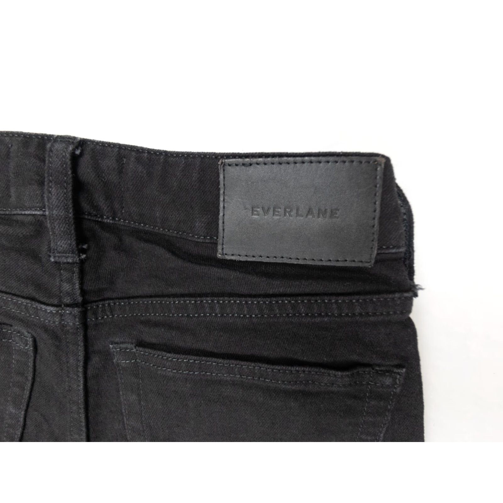 Everlane Everlane Jeans Women The Wide Leg Ankle 25 Black Cotton Denim Button Fly 5-Pocket Mens Womens Boys Girls Size 42" / US 20 - 7 Thumbnail