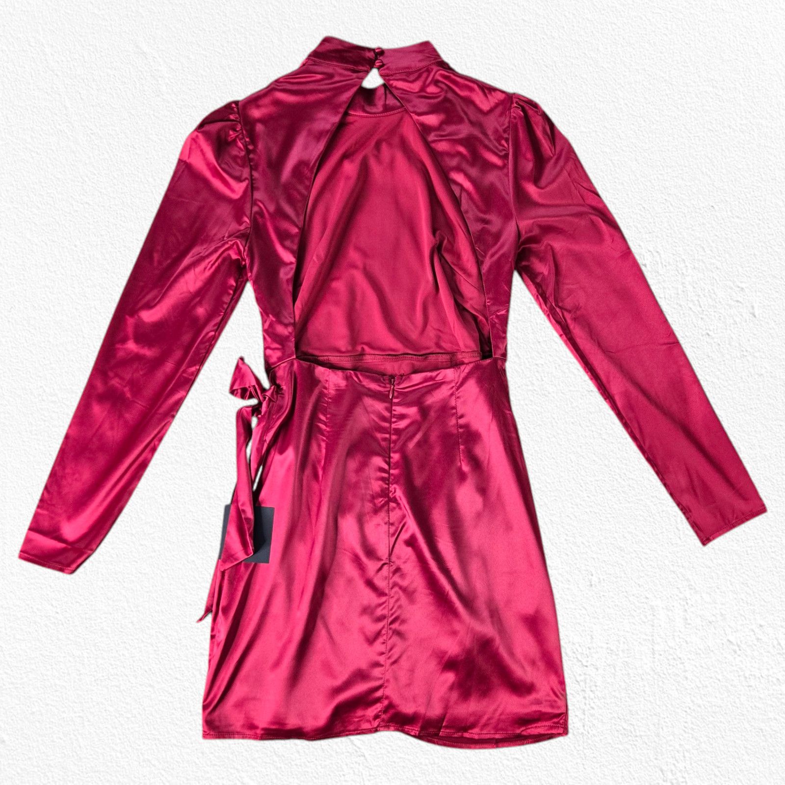 Other Lulus Red Satin Faux Wrap Mini Dress Size Medium Size M / US 6-8 / IT 42-44 - 16 Thumbnail