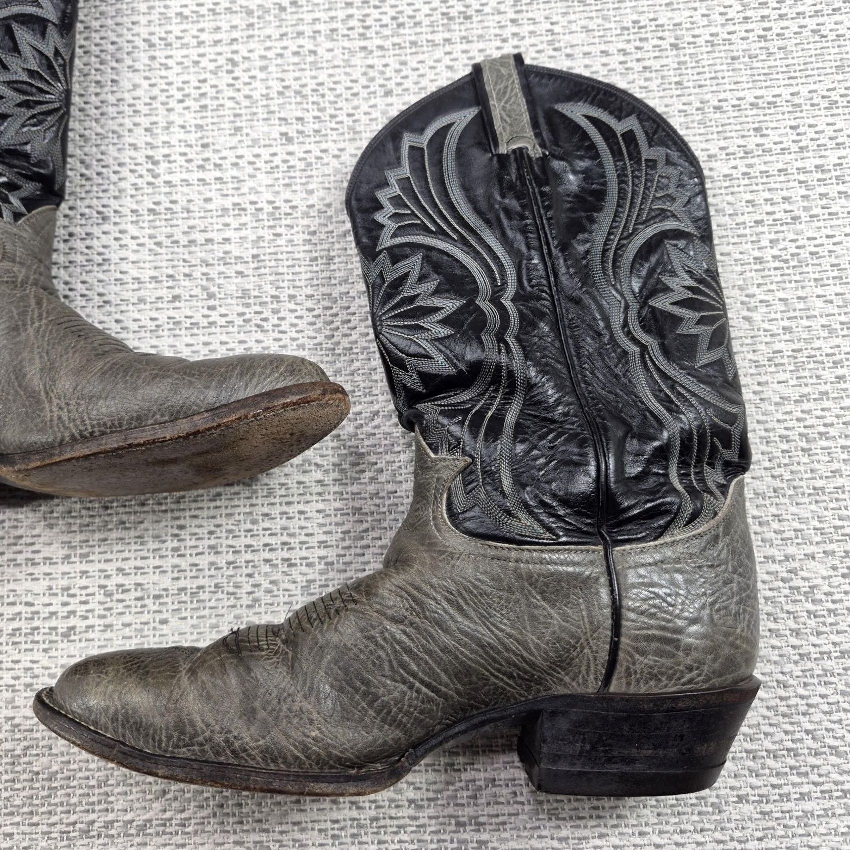 Tony Lama Tony Lama Boots Mens Size 10.5 D Gray Leather Western Cowboy Pointed Toe 6700 Size US 11 / EU 44 - 5 Thumbnail