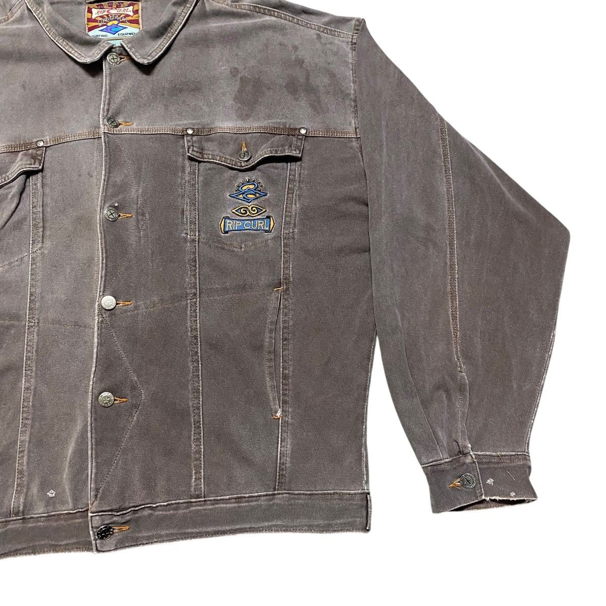 Rip Curl Vintage 90s Rip Curl Trucker Jacket Oversized Size US XL / EU 56 / 4 - 4 Thumbnail